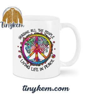 Hippie All The People Living Life In Peace Mug