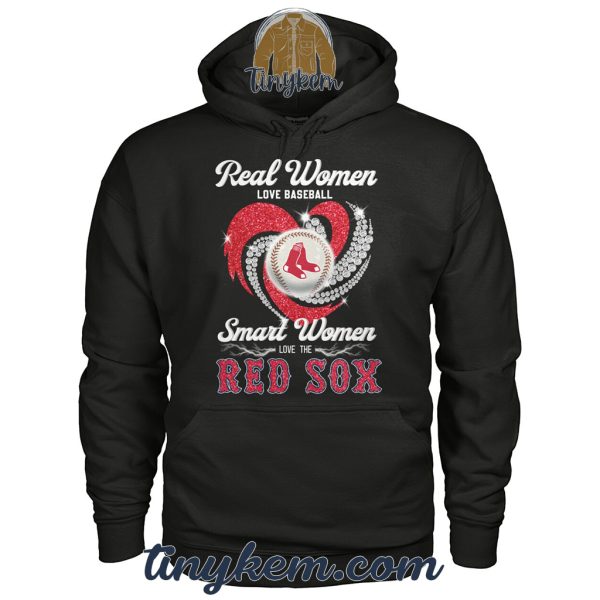 Real Women Love Baseball Smart Women Love The Red Sox Tshirt