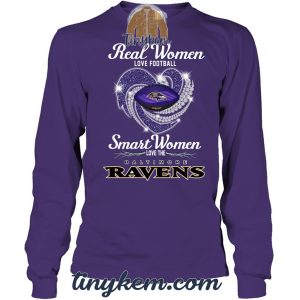 Real Women Love Football Smart Women Love Baltimore Ravens Tshirt2B4 ll5Sz