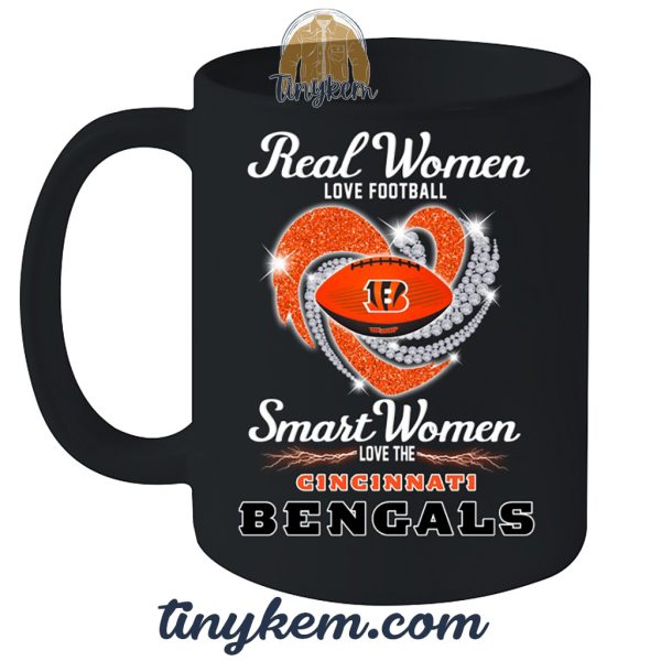 Real Women Love Football Smart Women Love The Bengals Tshirt