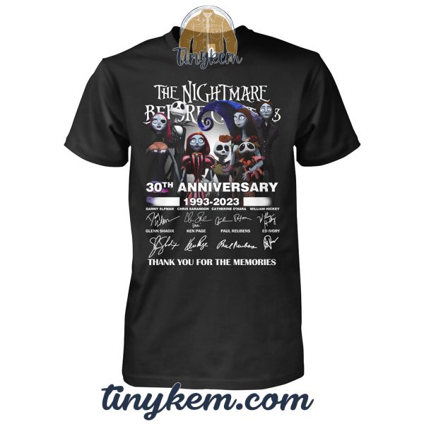 The Nightmare Before Christmas 30 Years Anniversary 1993-2023 Tshirt