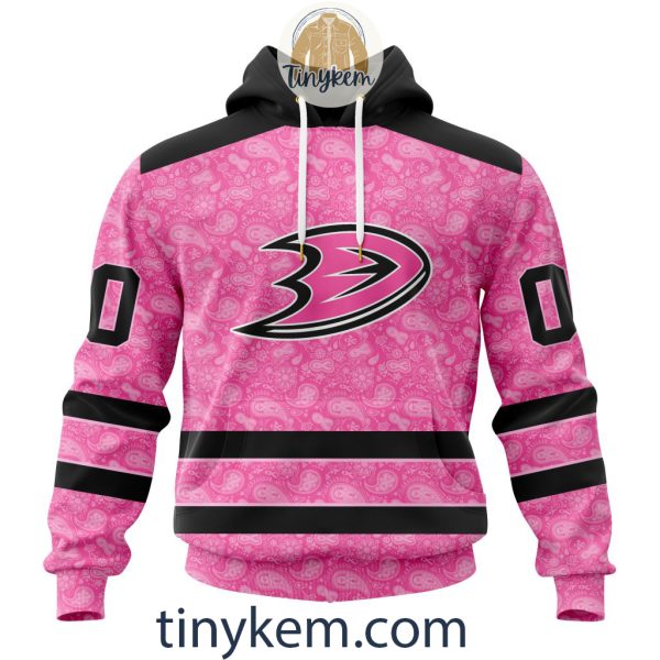 Anaheim Ducks Custom Pink Breast Cancer Awareness Hoodie