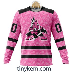 Arizona Coyotes Custom Pink Breast Cancer Awareness Hoodie2B4 zpV9V