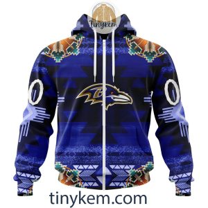 Baltimore Ravens Personalized Native Costume Design 3D Hoodie