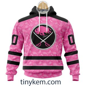 Buffalo Sabres Customized Hoodie, Tshirt With White Winter Hunting Camo Design