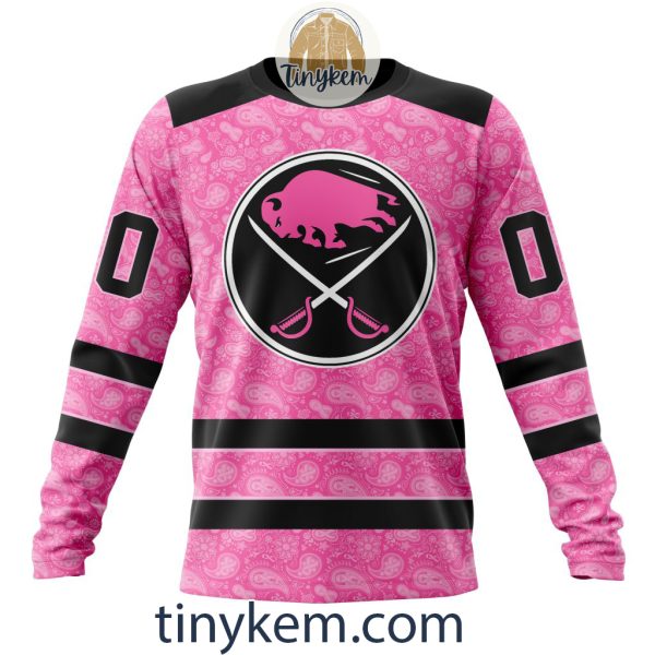 Buffalo Sabres Custom Pink Breast Cancer Awareness Hoodie