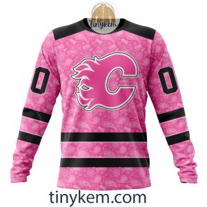 Calgary Flames Custom Pink Breast Cancer Awareness Hoodie2B4 d7RJO