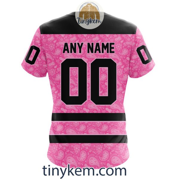 Calgary Flames Custom Pink Breast Cancer Awareness Hoodie