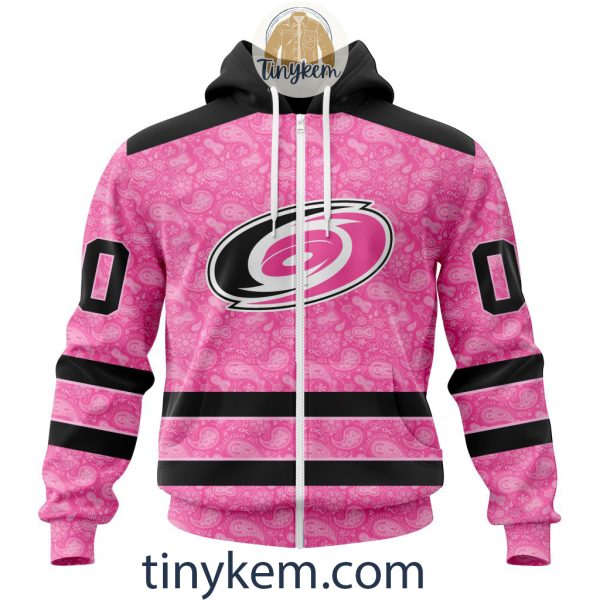 Carolina Hurricanes Custom Pink Breast Cancer Awareness Hoodie