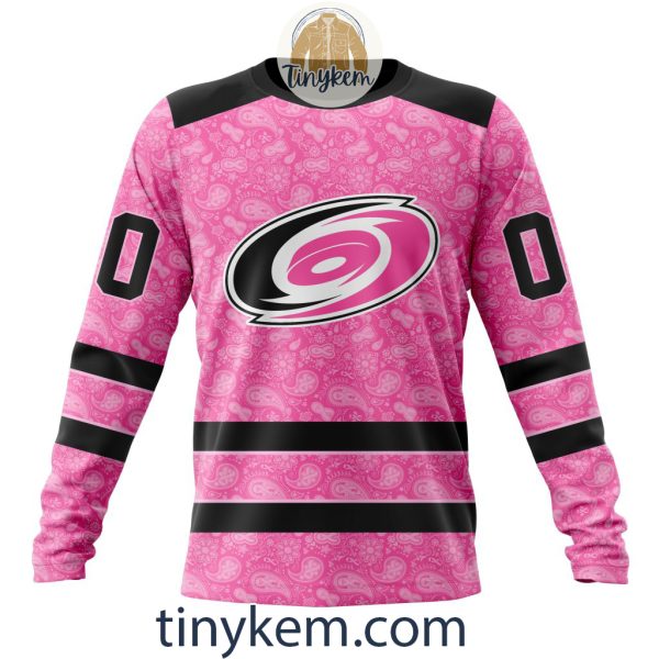 Carolina Hurricanes Custom Pink Breast Cancer Awareness Hoodie