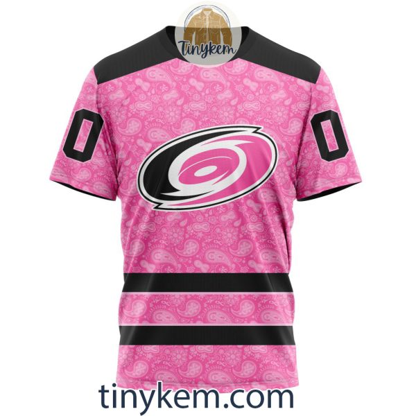 Carolina Hurricanes Custom Pink Breast Cancer Awareness Hoodie