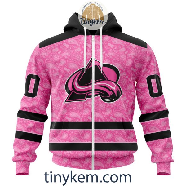 Colorado Avalanche Custom Pink Breast Cancer Awareness Hoodie