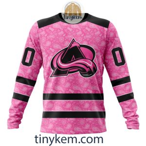 Colorado Avalanche Custom Pink Breast Cancer Awareness Hoodie2B4 6FW4a