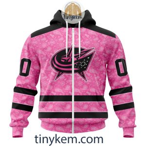 Columbus Blue Jackets Custom Pink Breast Cancer Awareness Hoodie2B2 3uoTd