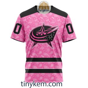 Columbus Blue Jackets Custom Pink Breast Cancer Awareness Hoodie2B6 Bumxq