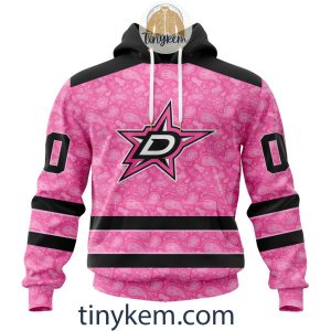 Dallas Stars Customized Hoodie, Tshirt With White Winter Hunting Camo Design
