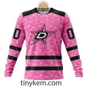 Dallas Stars Custom Pink Breast Cancer Awareness Hoodie2B4 hA97r