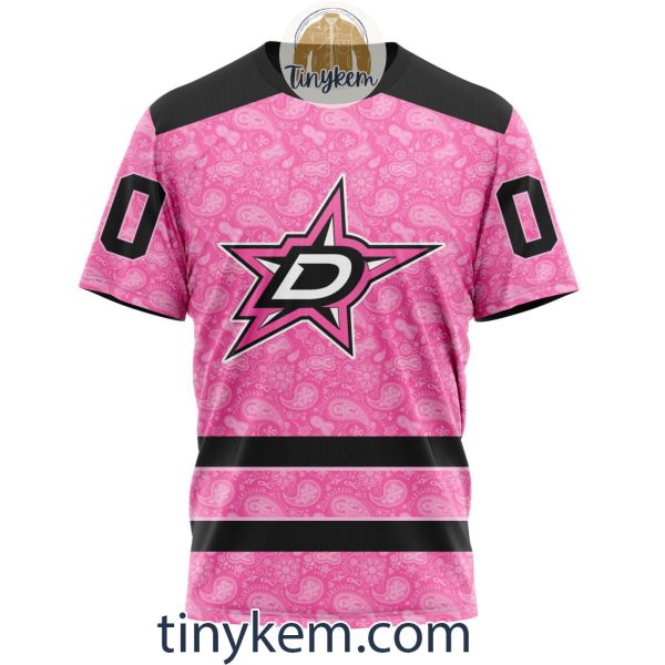 Dallas Stars Custom Pink Breast Cancer Awareness Hoodie