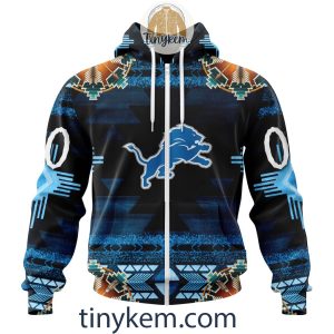 Detroit Lions Personalized Native Costume Design 3D Hoodie2B2 TkTyr