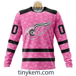 Detroit Red Wings Custom Pink Breast Cancer Awareness Hoodie2B4 Aeb9J