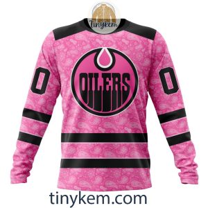 Edmonton Oilers Custom Pink Breast Cancer Awareness Hoodie2B4 kFDcP