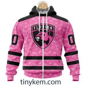Florida Panthers Custom Pink Breast Cancer Awareness Hoodie