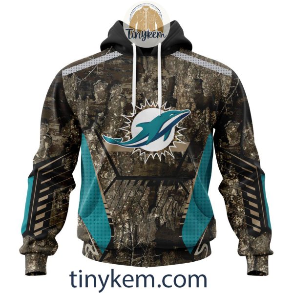 Miami Dolphins Custom Camo Realtree Hunting Hoodie