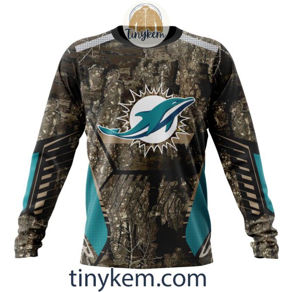 Miami Dolphins Custom Camo Realtree Hunting Hoodie