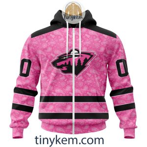 Minnesota Wild Custom Pink Breast Cancer Awareness Hoodie