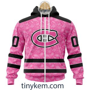 Montreal Canadiens Custom Pink Breast Cancer Awareness Hoodie2B2 aDO4S