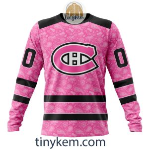 Montreal Canadiens Custom Pink Breast Cancer Awareness Hoodie2B4 c8lom