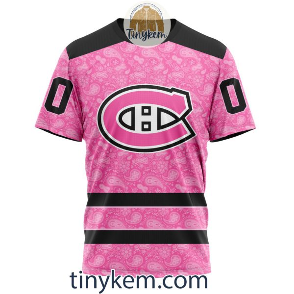 Montreal Canadiens Custom Pink Breast Cancer Awareness Hoodie