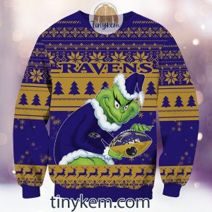 NFL Baltimore Ravens Grinch Christmas Ugly Sweater2B2 JLmeT