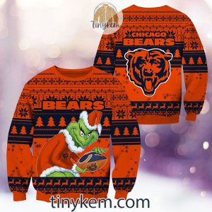 Chicago Bears Logo With Christmas Light Unisex Tshirt