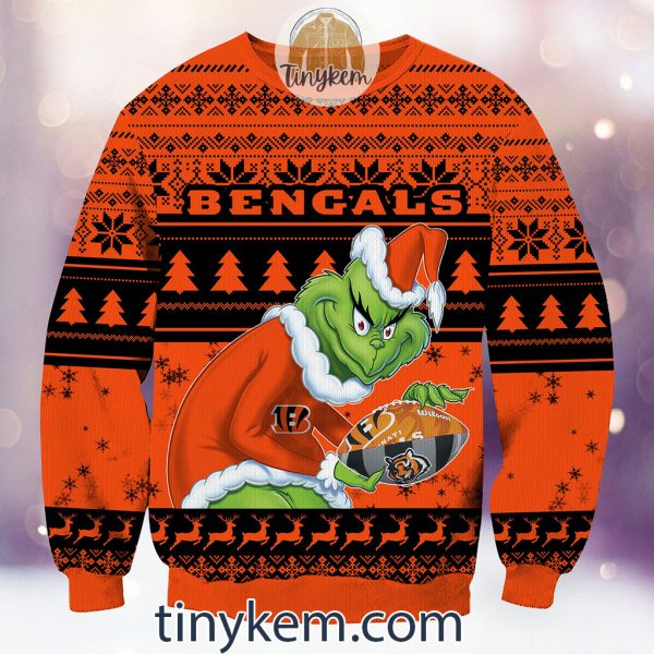 NFL Cincinnati Bengals Grinch Christmas Ugly Sweater