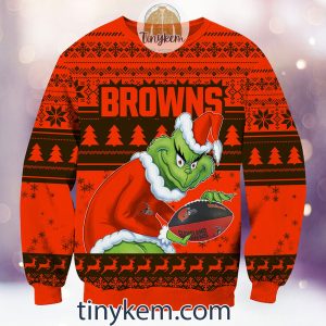 NFL Cleveland Browns Grinch Christmas Ugly Sweater2B2 FD3qd