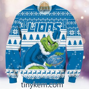 NFL Detroit Lions Grinch Christmas Ugly Sweater2B2 nNIEG