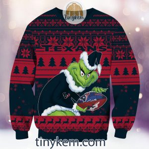NFL Houston Texans Grinch Christmas Ugly Sweater2B2 yVug9