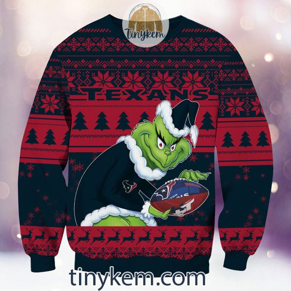 NFL Houston Texans Grinch Christmas Ugly Sweater