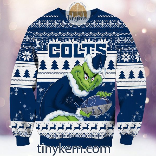 NFL Indianapolis Colts Grinch Christmas Ugly Sweater