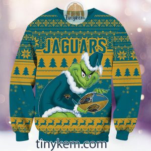 NFL Jacksonville Jaguars Grinch Christmas Ugly Sweater2B2 q12Kl