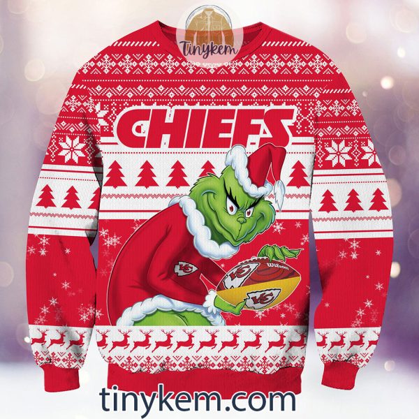 NFL Kansas City Chiefs Grinch Christmas Ugly Sweater