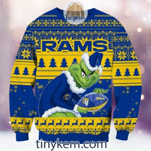 NFL Los Angeles Rams Grinch Christmas Ugly Sweater2B2 ywUMT
