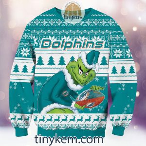 NFL Miami Dolphins Grinch Christmas Ugly Sweater2B2 6BZvz