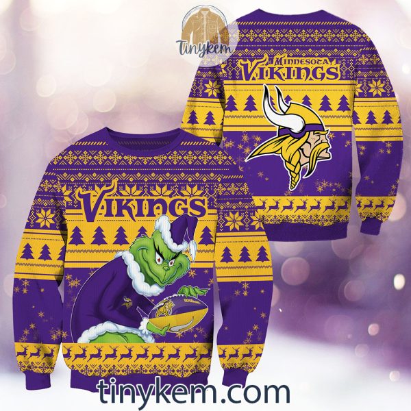 NFL Minnesota Vikings Grinch Christmas Ugly Sweater