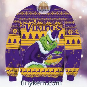 NFL Minnesota Vikings Grinch Christmas Ugly Sweater2B2 euTnq