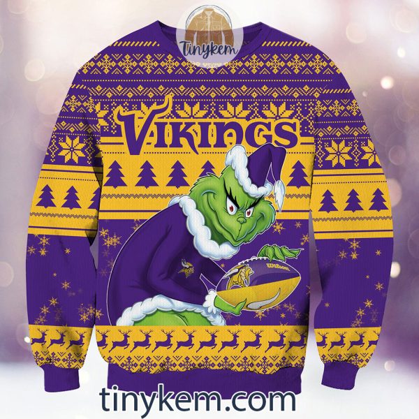 NFL Minnesota Vikings Grinch Christmas Ugly Sweater