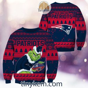 NFL New England Patriots Grinch Christmas Ugly Sweater