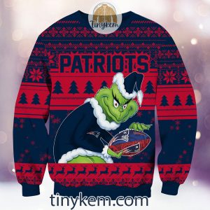 NFL New England Patriots Grinch Christmas Ugly Sweater2B2 RNwR5