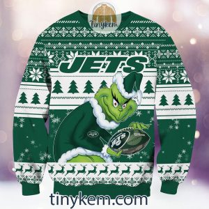 NFL New York Jets Grinch Christmas Ugly Sweater2B2 zIHHU